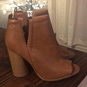 Brown heel booties